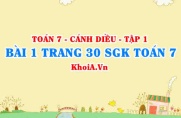 Bài 1 trang 30 SGK Toán 7 tập 1 Cánh Diều